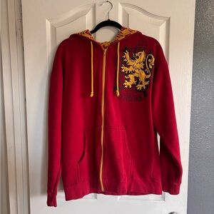 Universal Orlando Harry Potter Gryffindor Red & Gold Zip-Up Hoodie